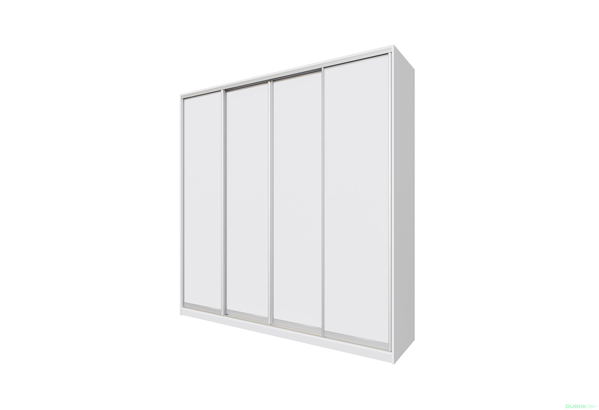 Fotografia 1 - Skriňa s posuvnými dverami Komforto 4 DTD 240x240x60 cm Biela AL