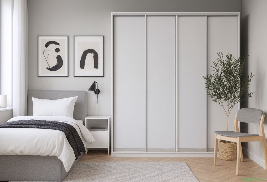 Fotografia 4 - Skriňa 4D 2400x600x2400, 4 DTD, biela AL