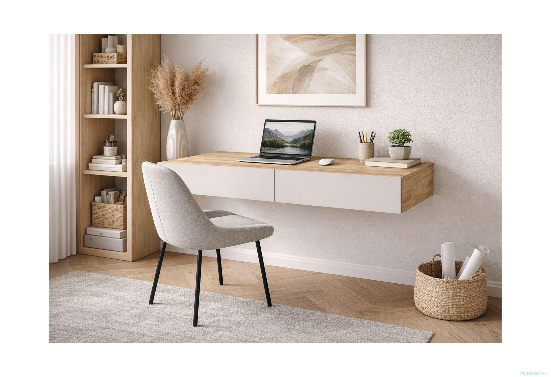 Fotografia 2 - Písací stôl 100 cm dub apalačský / kašmír Space