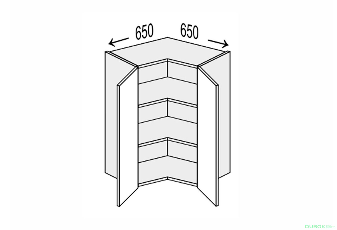 Vrchný roh V 90°/720 2dv Mary
