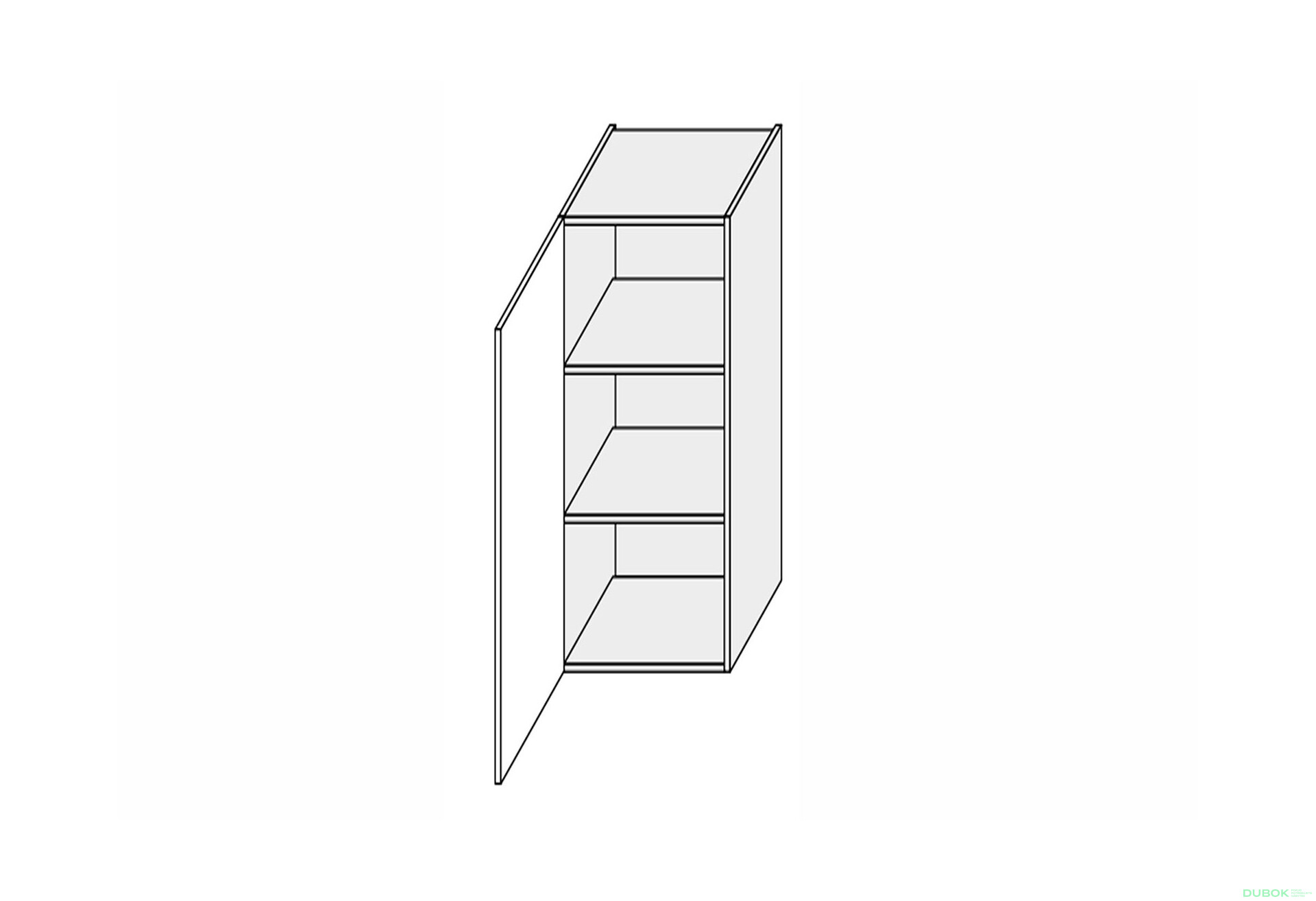 Vrchný 20V/900 1 dvere Pro Blum Mary - Fotografia 1 Fotografia 1 - Vrchný 20V/900 1 dvere Pro Blum Mary