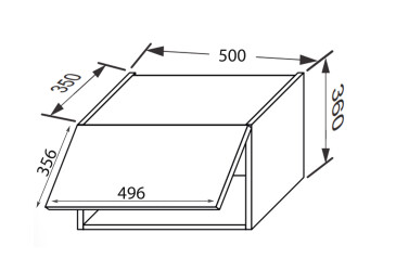 Fotografia Vrchný 50V/360 1dvere Aventos Pro Blum
