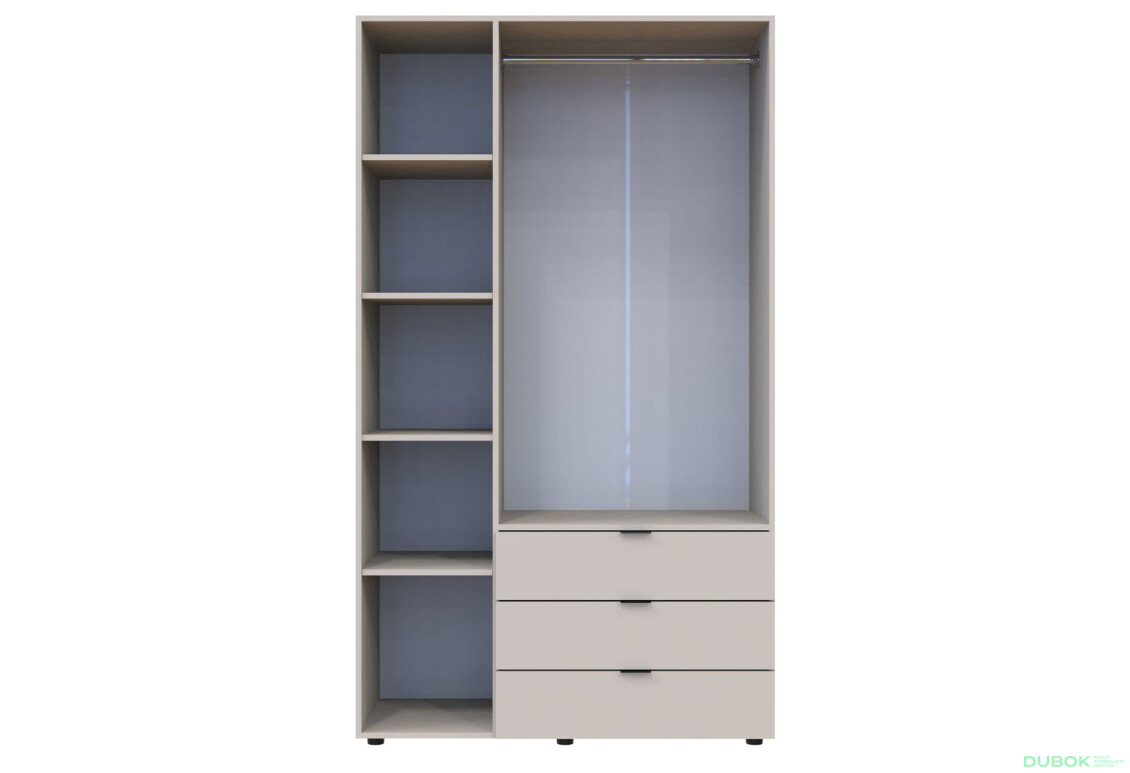 Skriňa trojdverová Gelar 116.2 cm Kašmír - Fotografia 5 Fotografia 5 - Skriňa trojdverová Gelar 116.2 cm Kašmír