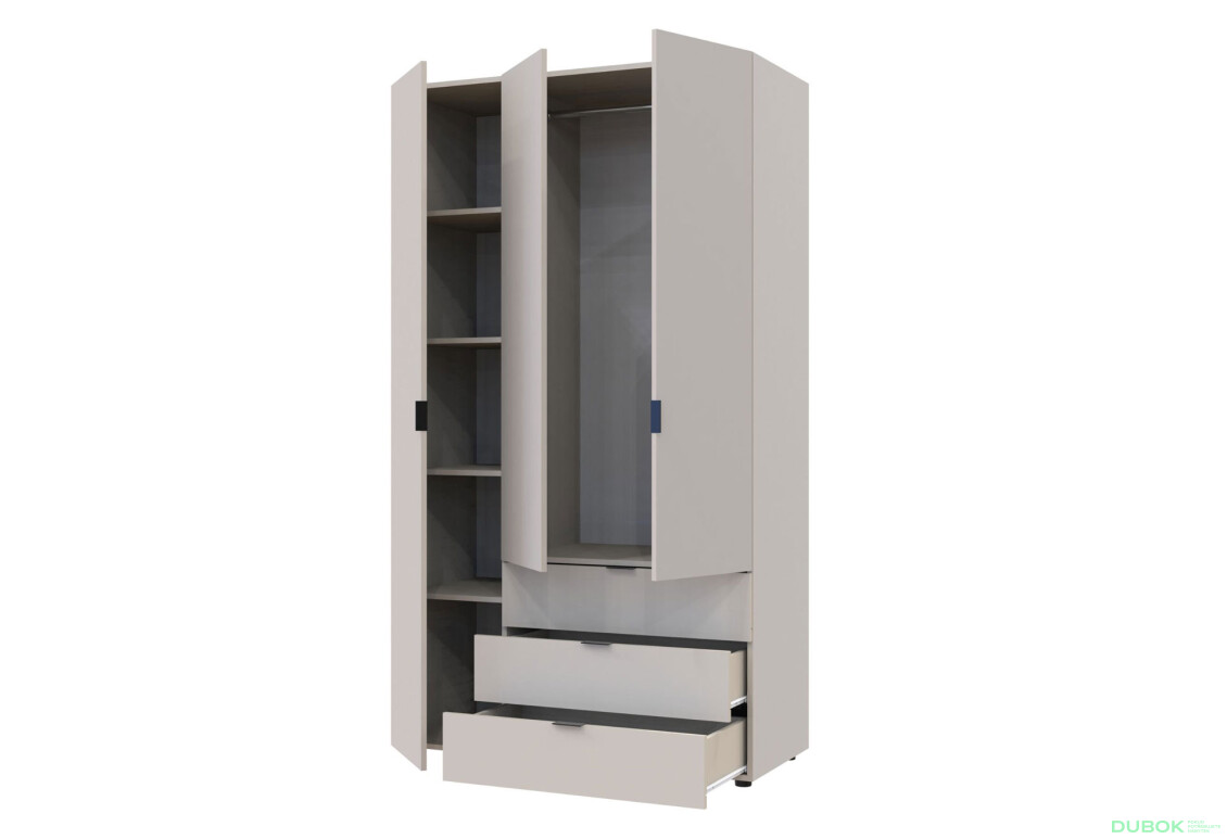 Skriňa trojdverová Gelar 116.2 cm Kašmír - Fotografia 6 Fotografia 6 - Skriňa trojdverová Gelar 116.2 cm Kašmír