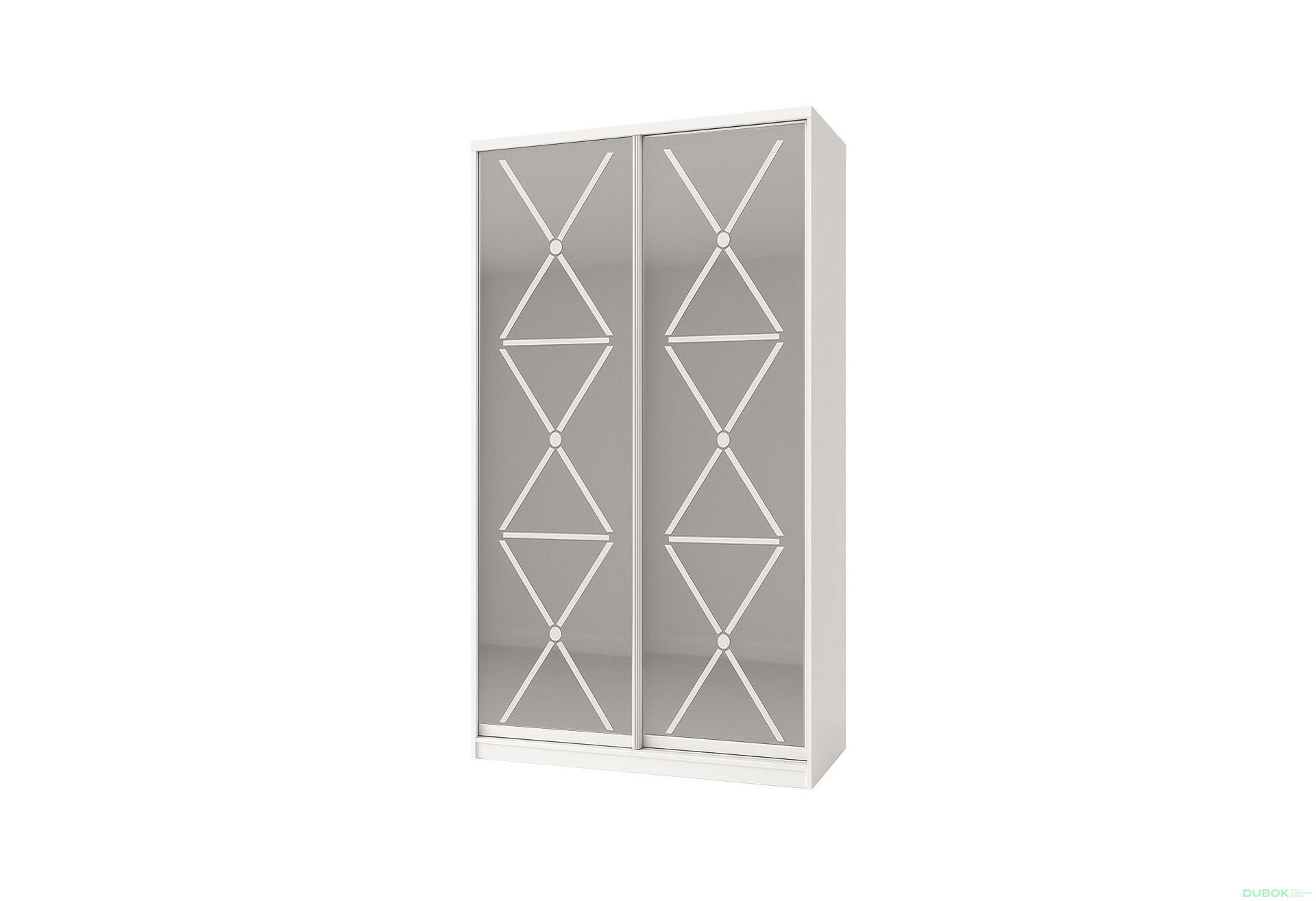 Fotografia 1 - Skriňa Rim-Veneziano 2D 1,1 m biela s umeleckým matovaním na zrkadle №31