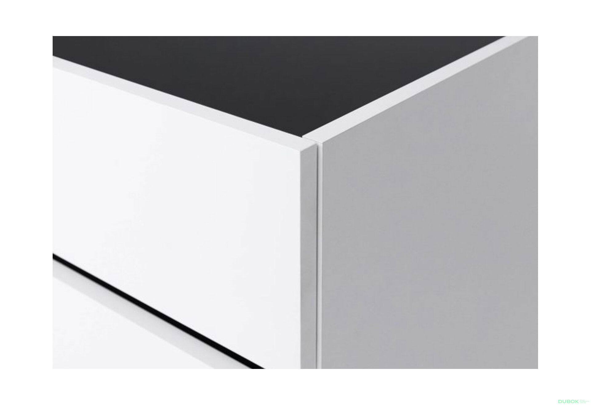 Fotografia 6 - Komoda 4šx biely supermat, antracit Duo