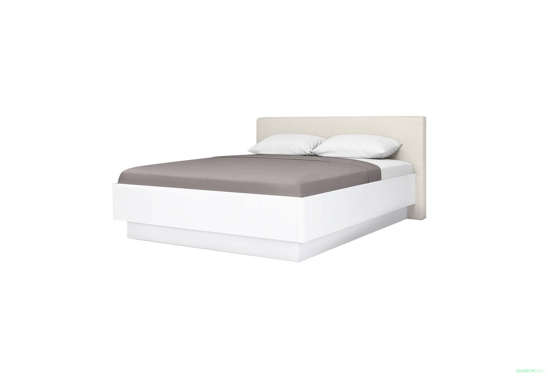 Fotografia 1 - Posteľ 160 výklopná s roštom, biely lesk Mila