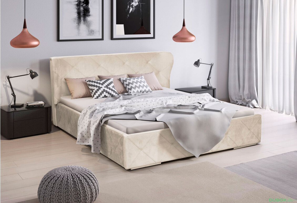 Fotografia 2 - Čalúnená posteľ Orlando 160x200 s roštom B Mono 04 Automat