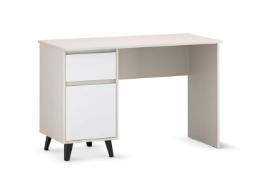 Písací stôl Borg 1d1s/120 kašmír / biely