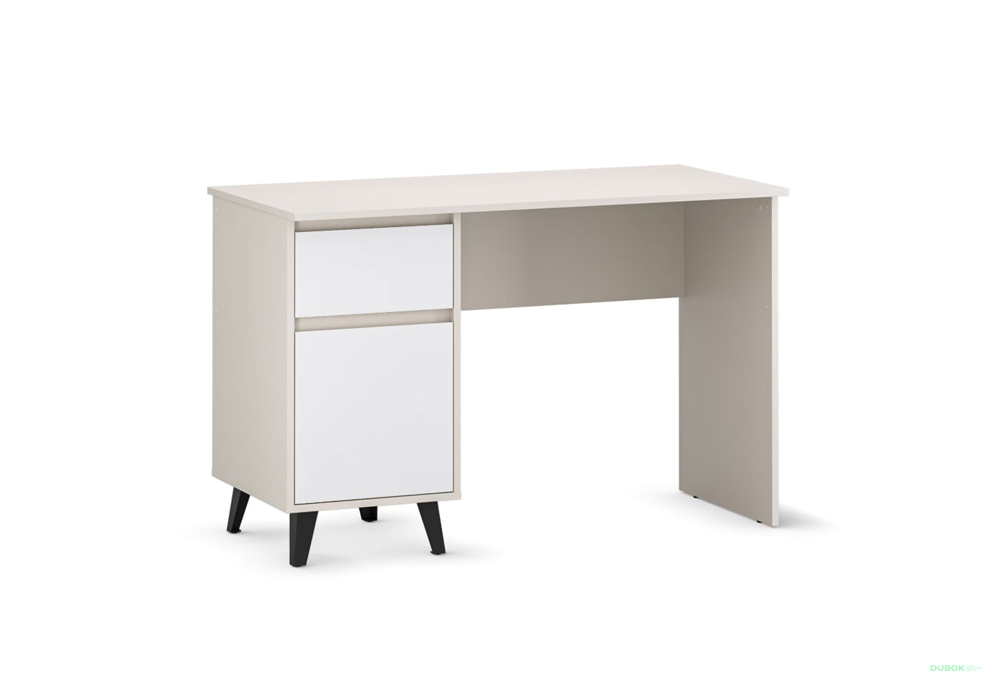 Fotografia 1 - Písací stôl Borg 1d1s/120 kašmír / biely