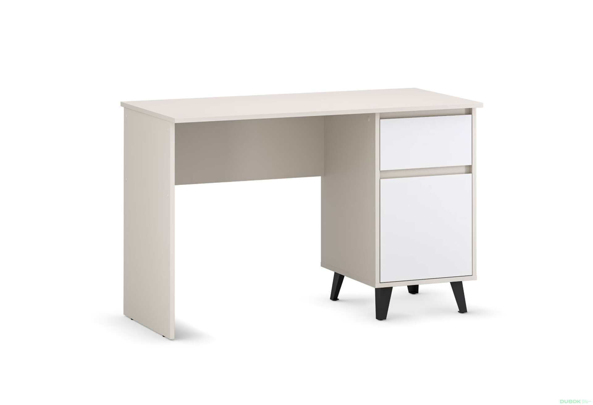 Fotografia 4 - Písací stôl Borg 1d1s/120 kašmír / biely