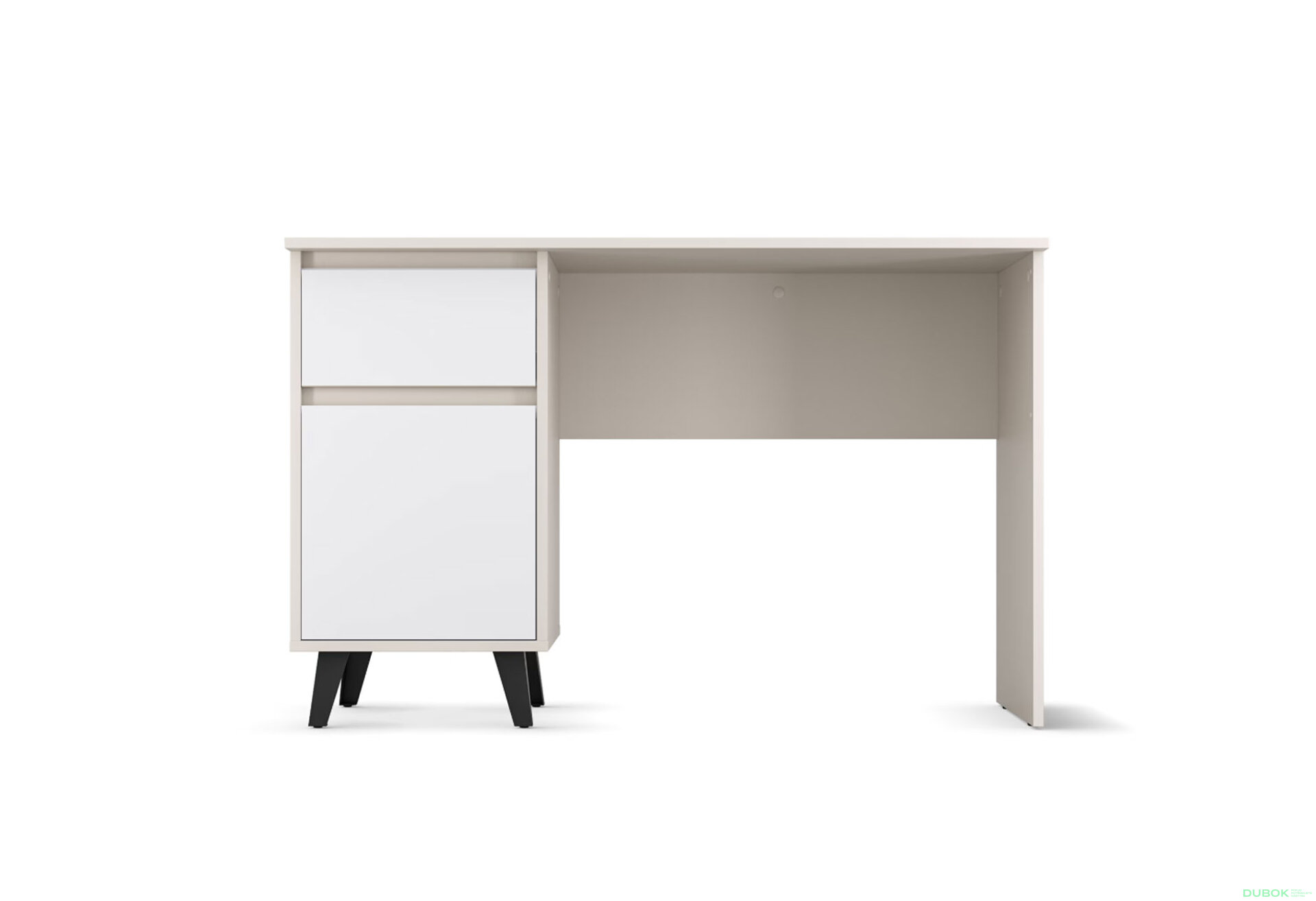 Fotografia 3 - Písací stôl Borg 1d1s/120 kašmír / biely