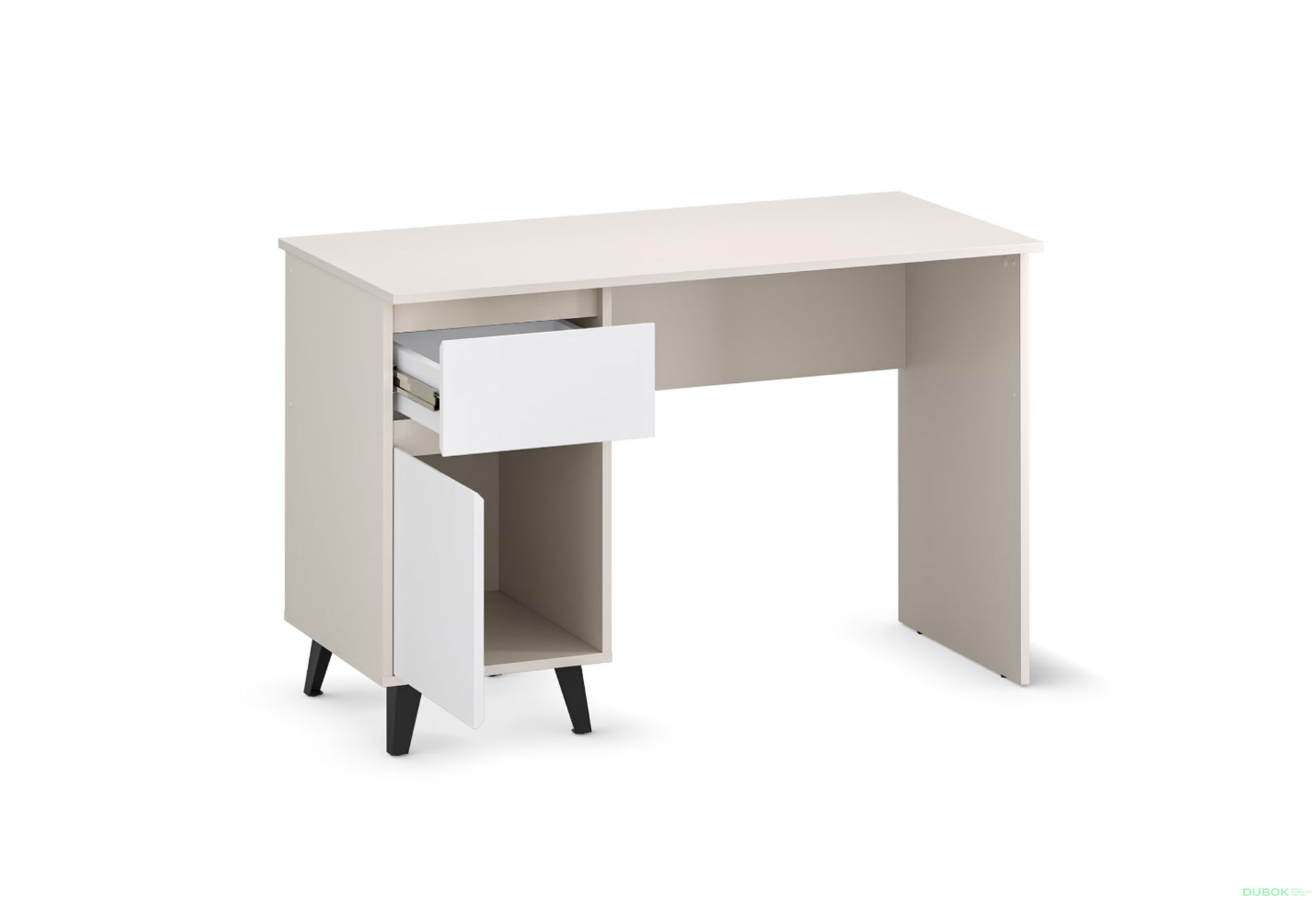 Fotografia 6 - Písací stôl Borg 1d1s/120 kašmír / biely