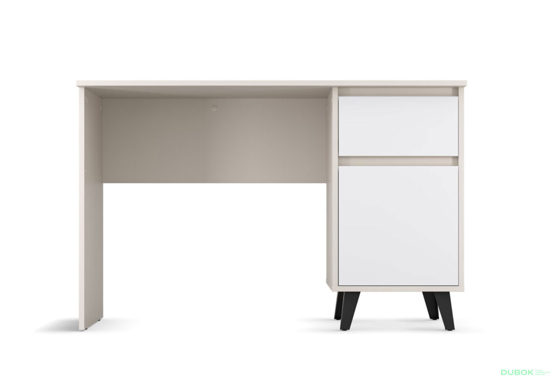 Fotografia 2 - Písací stôl Borg 1d1s/120 kašmír / biely