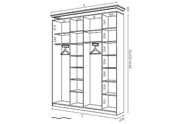 Korpus 2500x450 Rim-Veneziano 4D 2,5 m