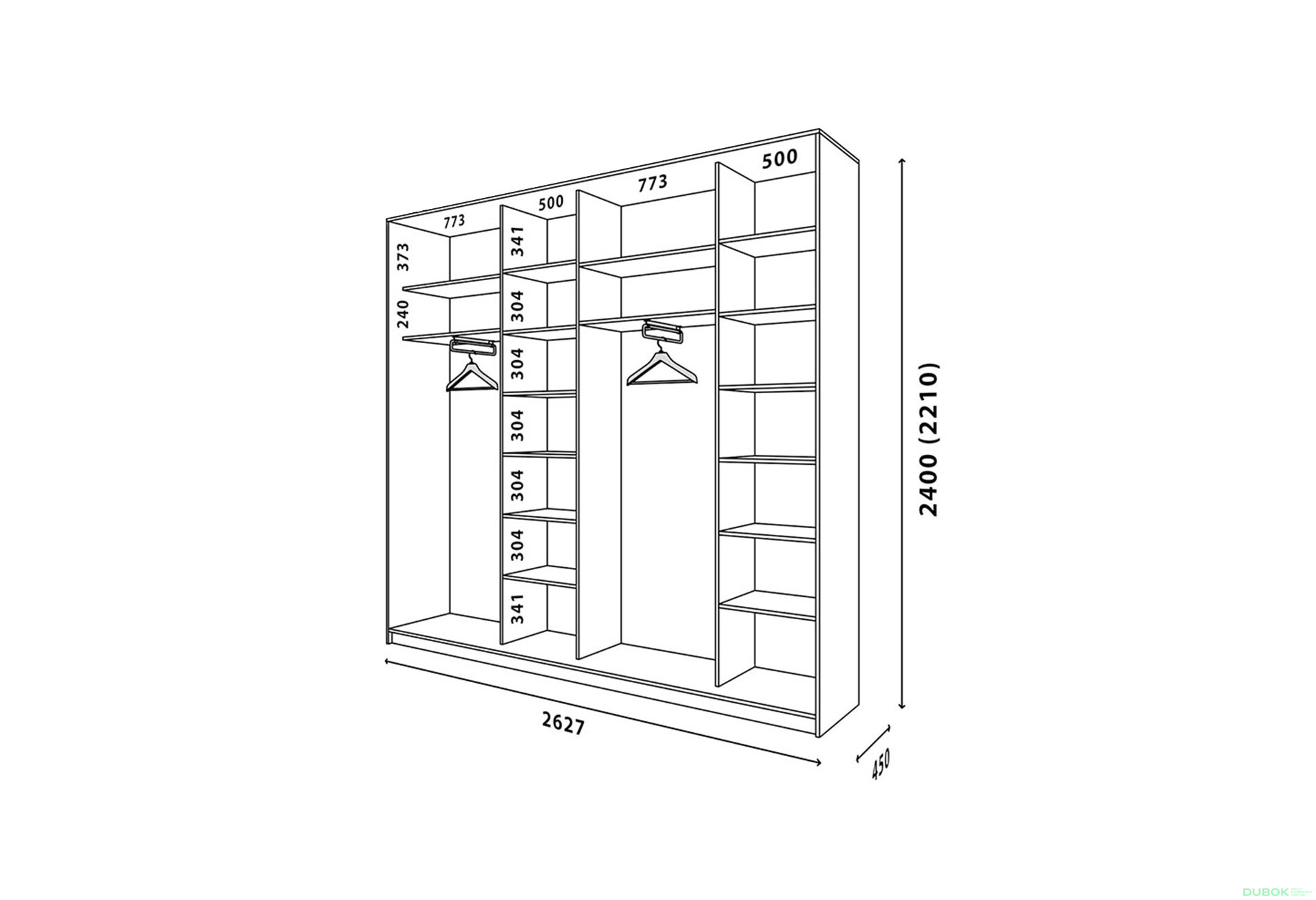 Fotografia 3 - Korpus 2630x600 W Rim-Veneziano 3D 2,63 m