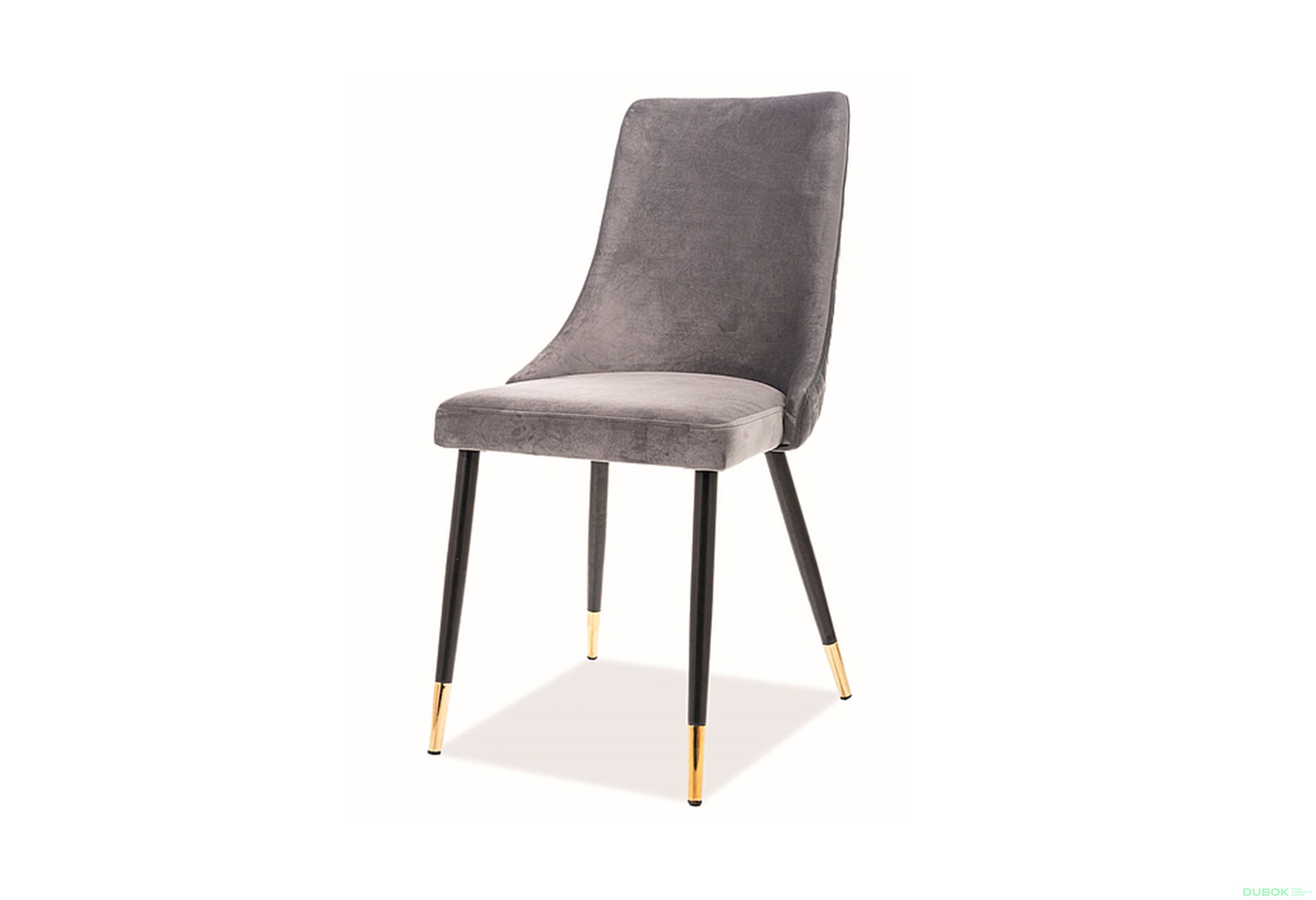 Fotografia 1 - Stolička Piano Velvet šedý Bluvel 14, kov čierny/zlatý