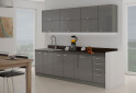 Fotografia 2 - Modulárna kuchyňa Grey sivý platinový / sivý lesk