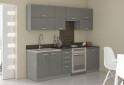 Fotografia 5 - Modulárna kuchyňa Grey sivý platinový / sivý lesk