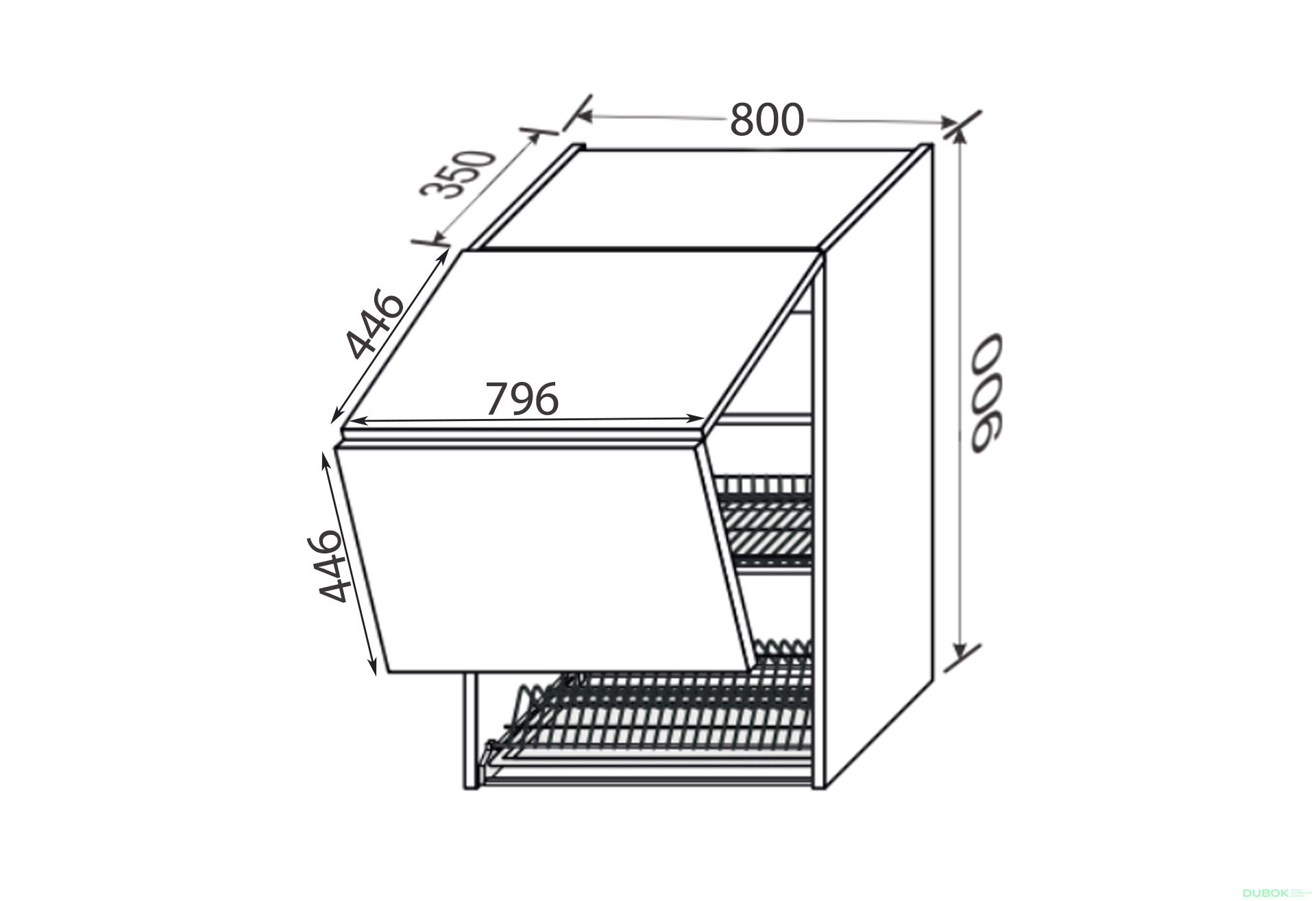 Fotografia 2 - Vrchný 80VS/900 2dv sušička Aventos Pro Blum+GTV Millenium Premium