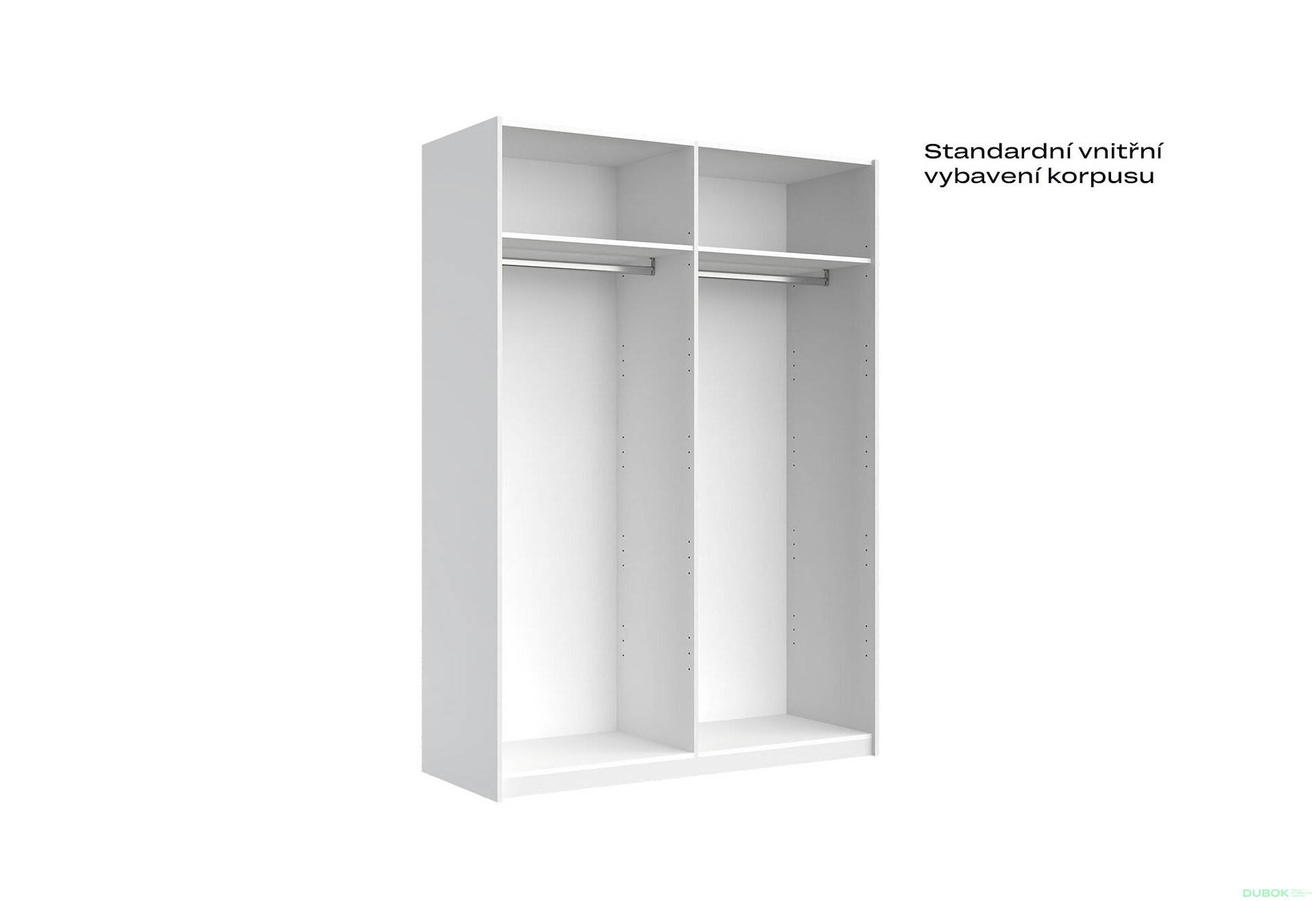 Fotografia 3 - Korpus skrine 4dv Biely lesk Idea