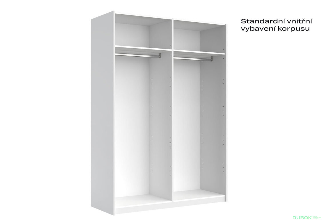 Fotografia 3 - Korpus skrine 4dv Biely lesk Idea