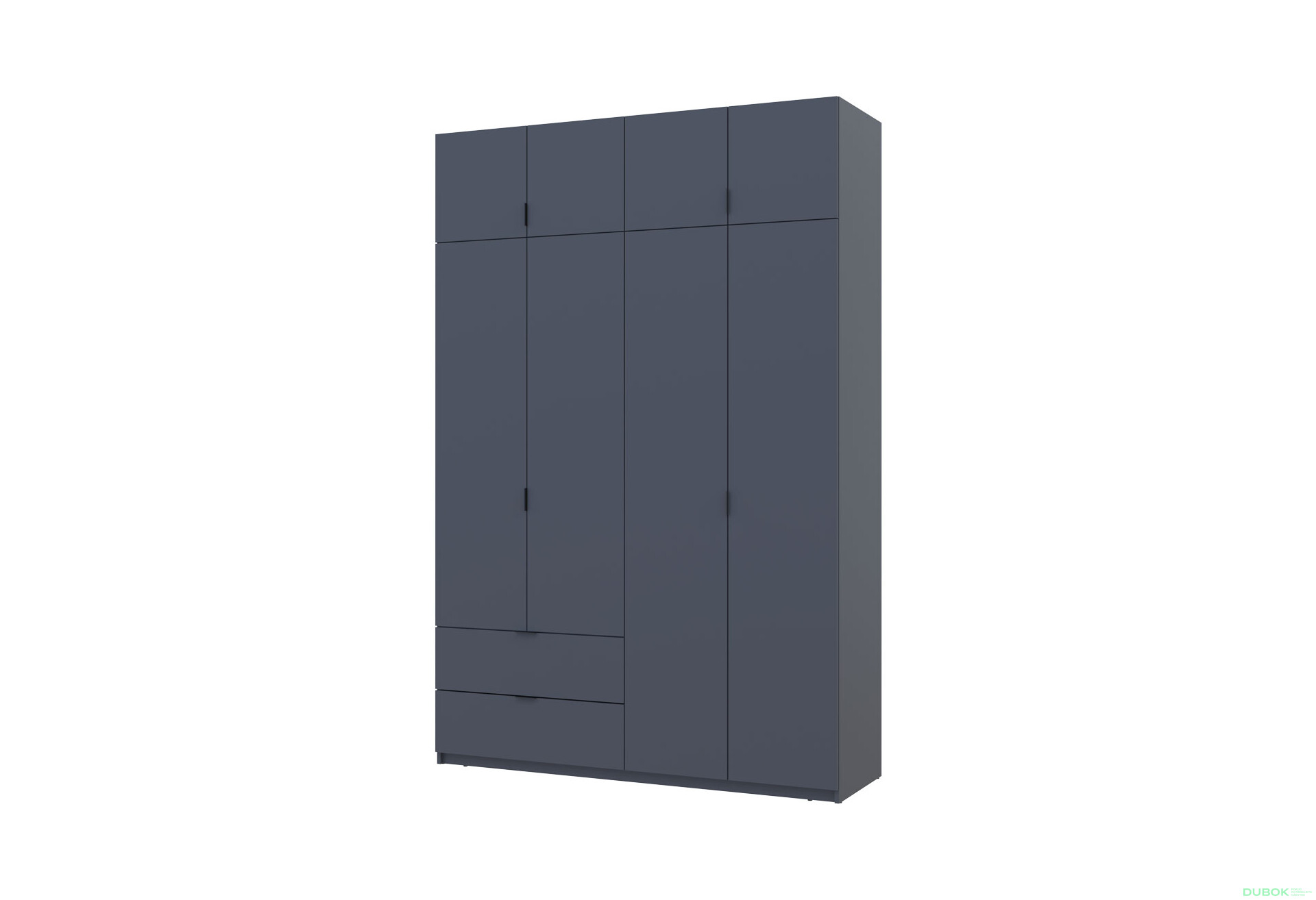 Skriňa štvordverová Lukas 160 cm Grafit - Fotografia 1 Fotografia 1 - Skriňa štvordverová Lukas 160 cm Grafit