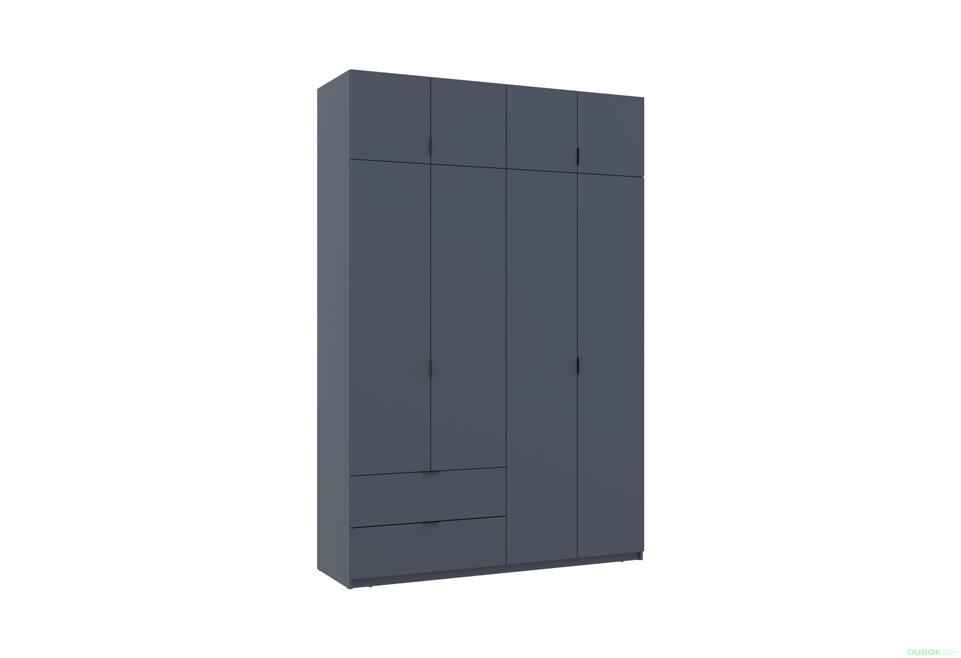 Skriňa štvordverová Lukas 160 cm Grafit - Fotografia 5 Fotografia 5 - Skriňa štvordverová Lukas 160 cm Grafit
