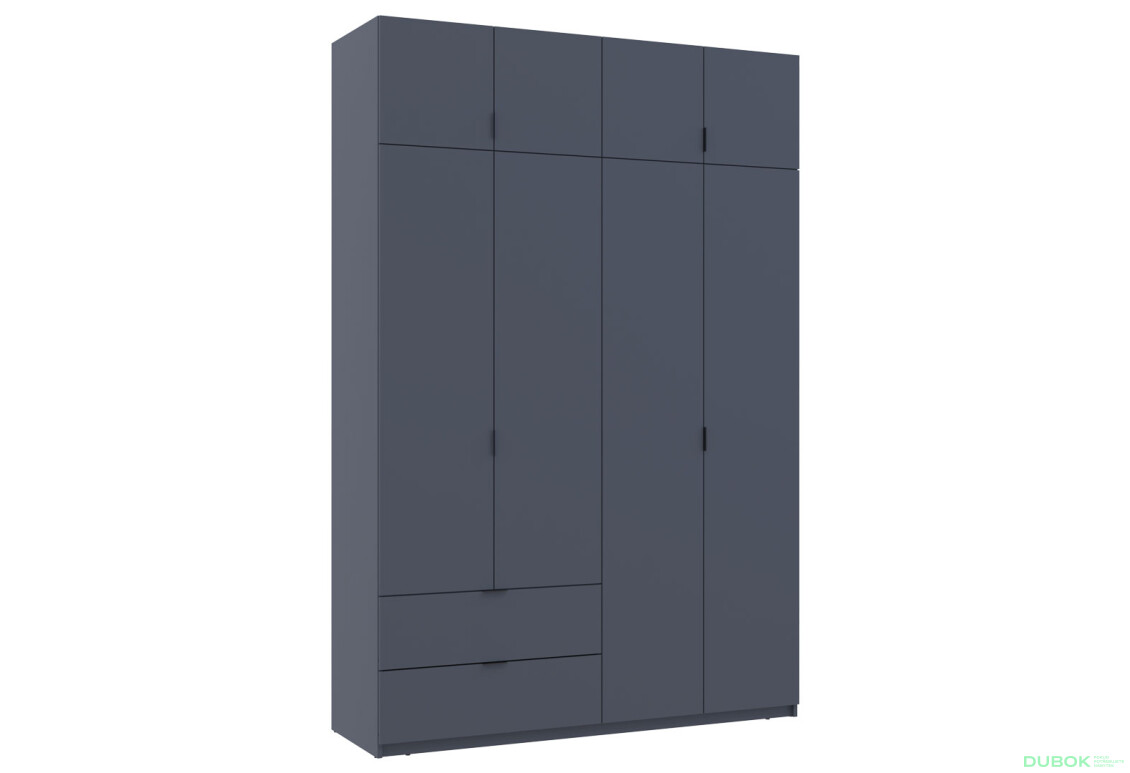 Skriňa štvordverová Lukas 160 cm Grafit - Fotografia 5 Fotografia 5 - Skriňa štvordverová Lukas 160 cm Grafit