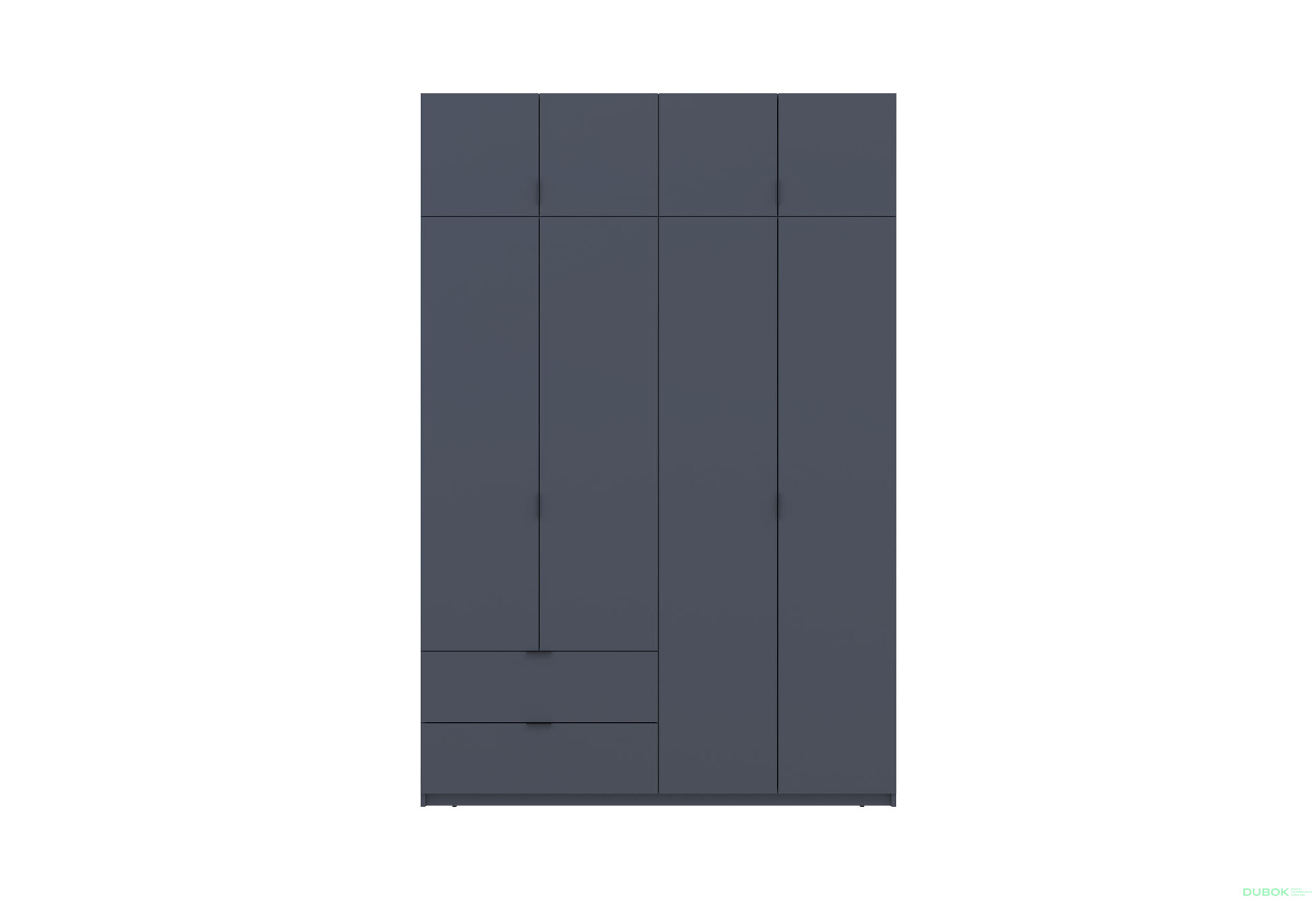 Skriňa štvordverová Lukas 160 cm Grafit - Fotografia 4 Fotografia 4 - Skriňa štvordverová Lukas 160 cm Grafit
