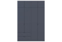 Skriňa štvordverová Lukas 160 cm Grafit - Fotografia 4 Fotografia 4 - Skriňa štvordverová Lukas 160 cm Grafit