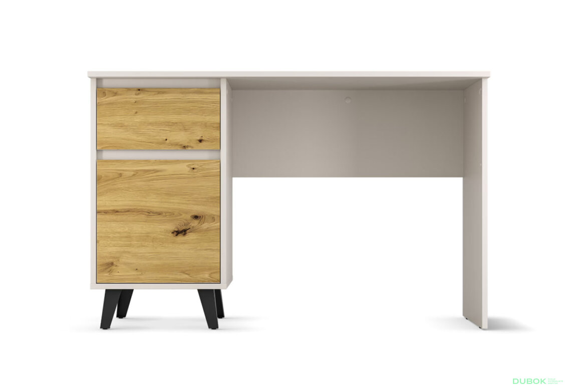 Fotografia 2 - Písací stôl Borg 1d1s/120 kašmír / dub artisan