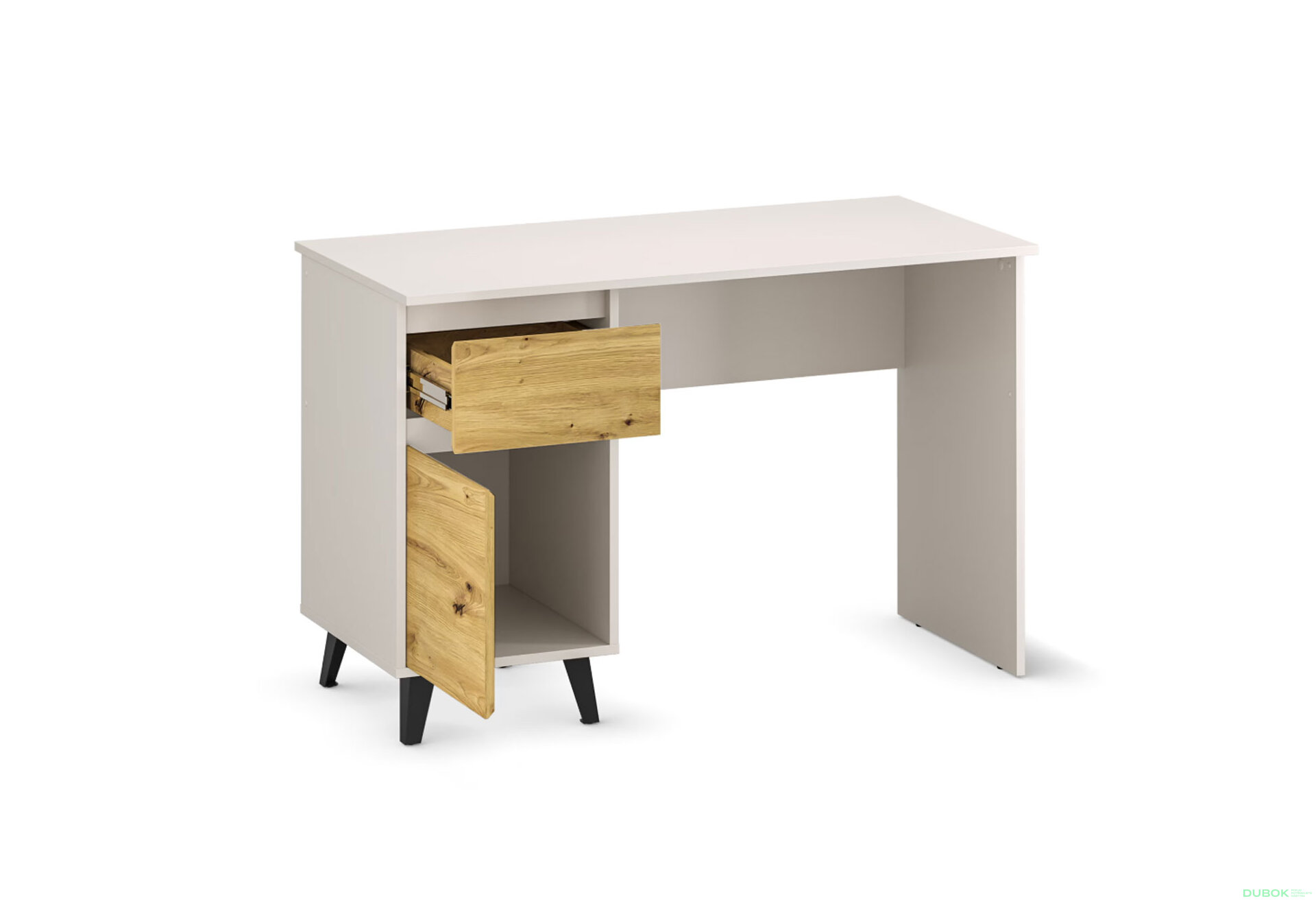 Fotografia 5 - Písací stôl Borg 1d1s/120 kašmír / dub artisan