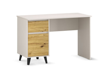 Písací stôl Borg 1d1s/120 kašmír / dub artisan