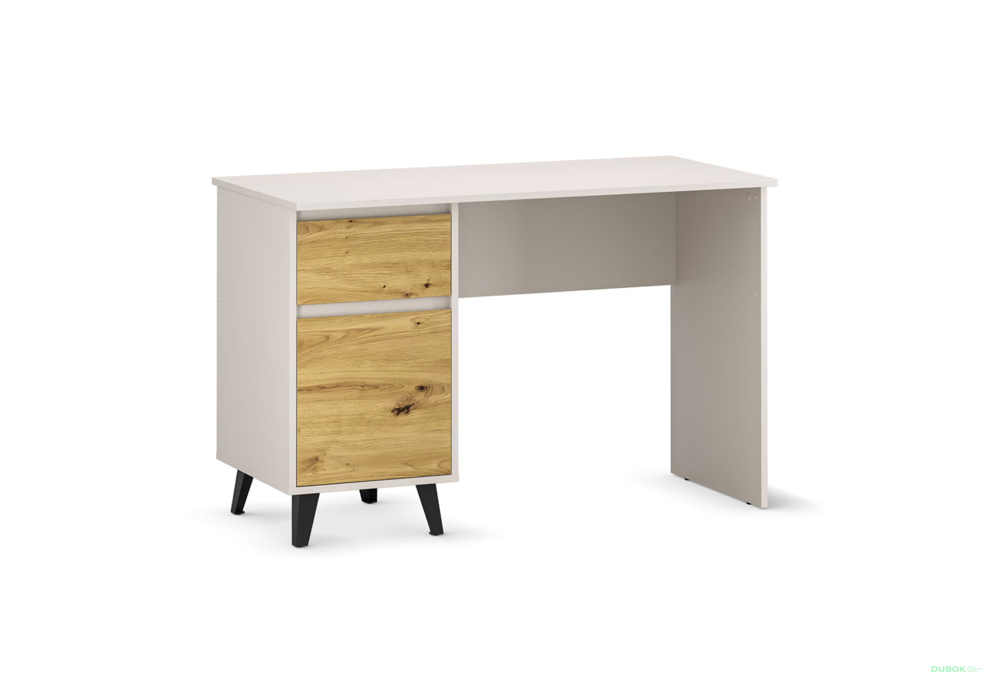 Fotografia 1 - Písací stôl Borg 1d1s/120 kašmír / dub artisan