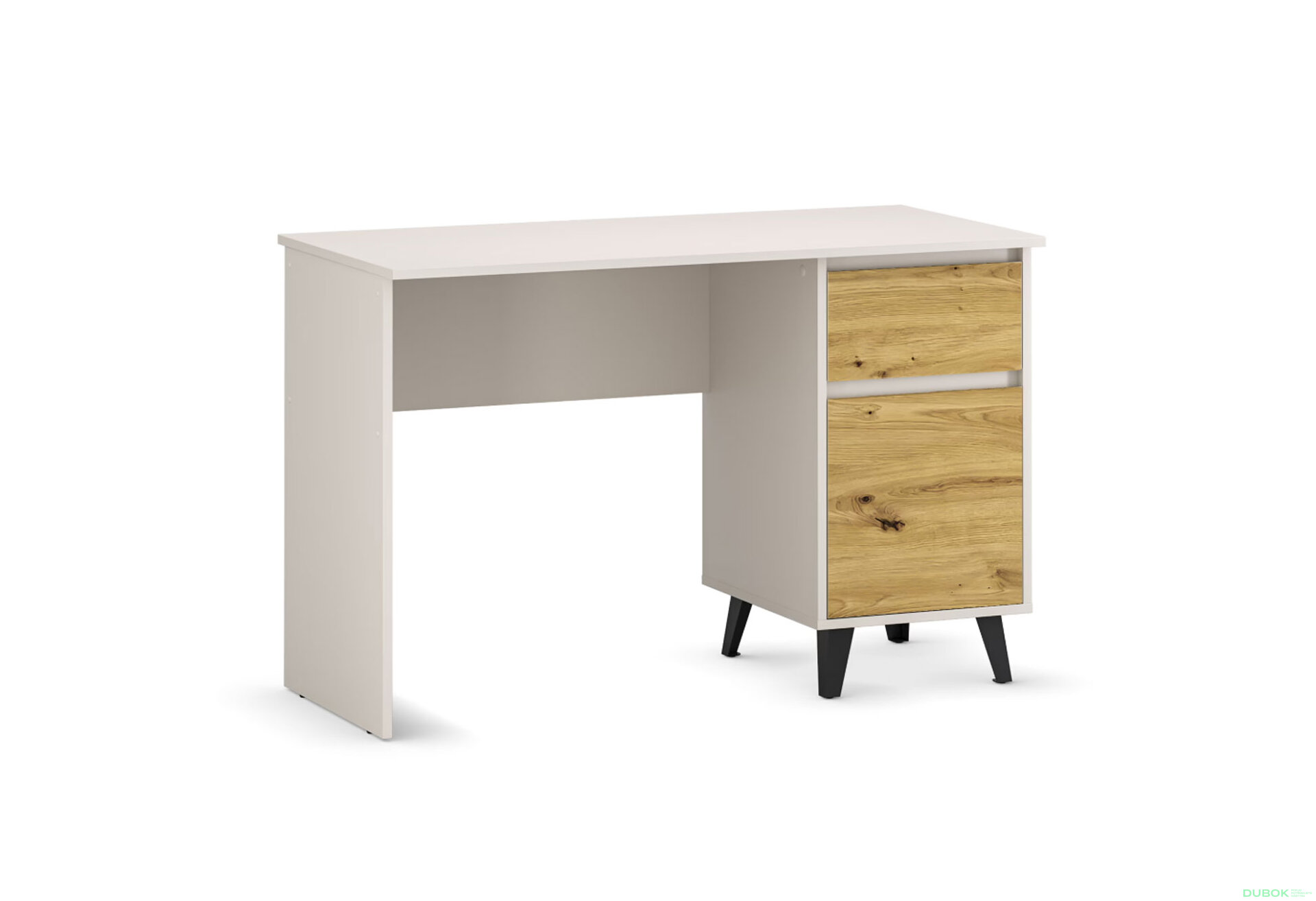 Fotografia 4 - Písací stôl Borg 1d1s/120 kašmír / dub artisan