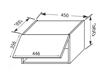Fotografia Vrchný 45V/360 1dvere Aventos Pro Blum