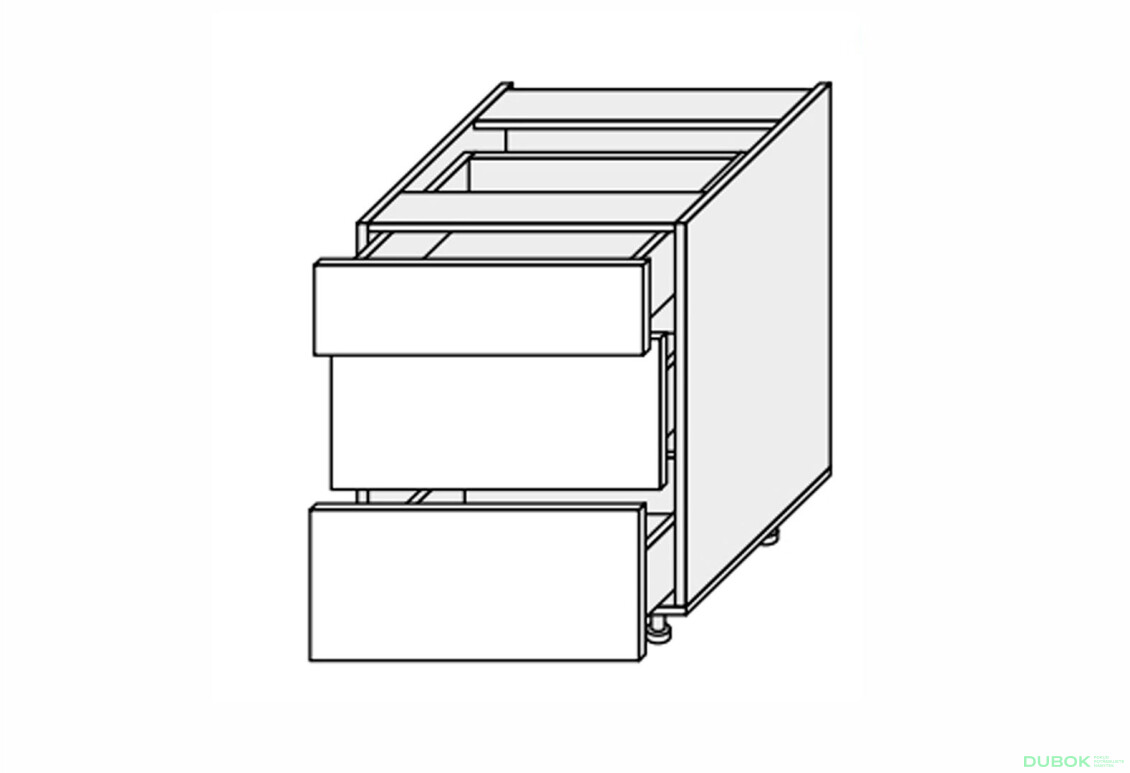 Spodná časť 40N3ŠX/820 Pro Hettich Vintage