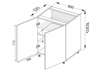 Fotografia Spodná 80N/820 2dv Pro Blum