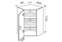Fotografia 1 - Vrchný roh 45°/720 (600x600) 1 dvierka ľavé Millenium