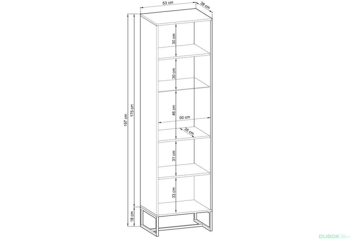 Fotografia 5 - Vitrína AWT53 dub artisan Amber