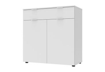 Komoda s dvierkami a zásuvkou Ron 2 80 cm Biela