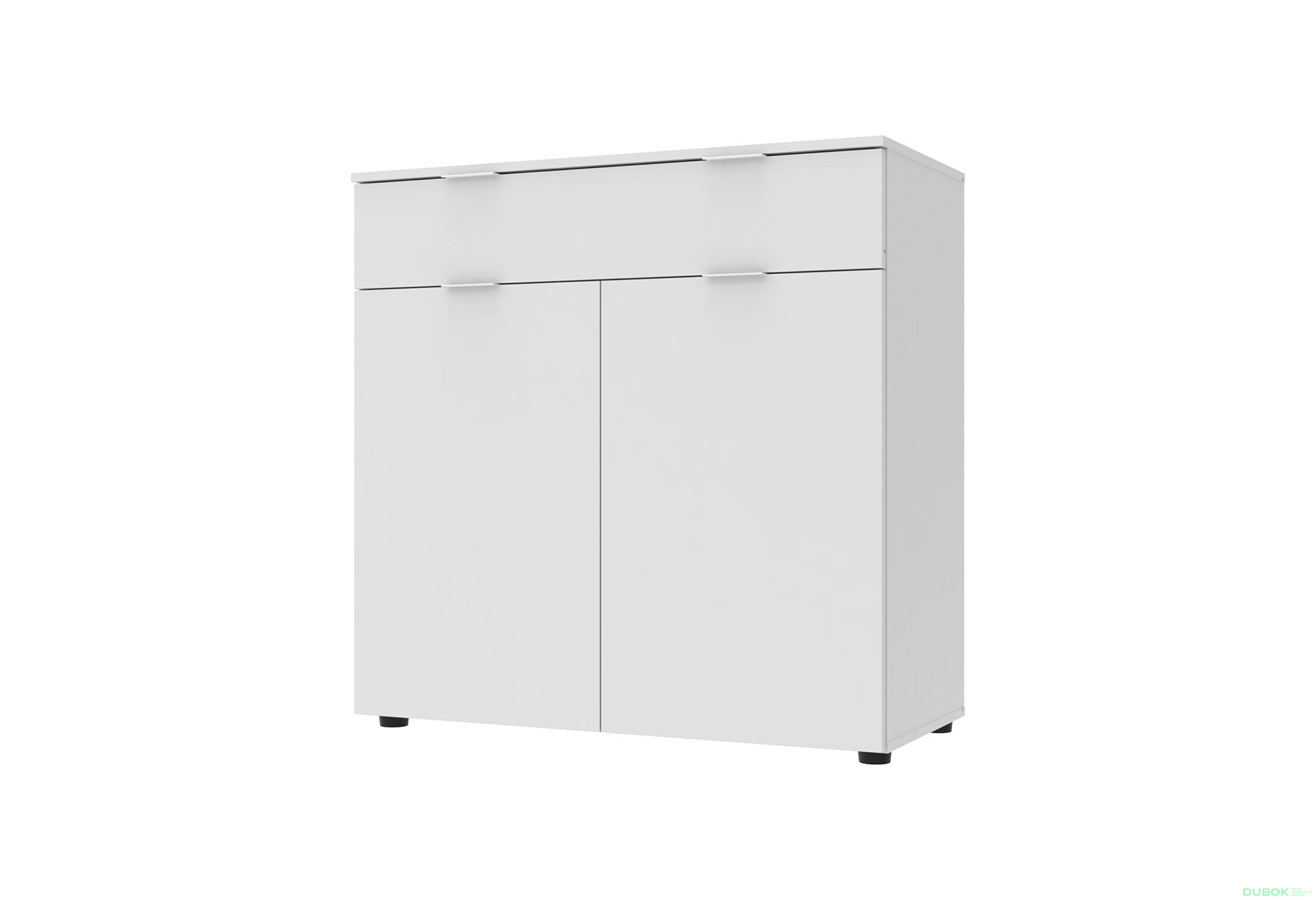 Komoda s dvierkami a zásuvkou Ron 2 80 cm Biela - Fotografia 1 Fotografia 1 - Komoda s dvierkami a zásuvkou Ron 2 80 cm Biela