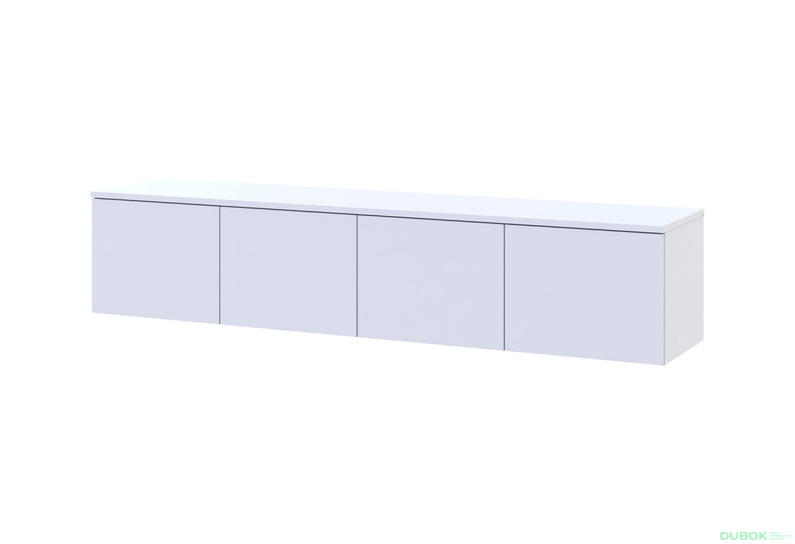 TV stolík Levía biely 4dv 160x35x33 - Fotografia 1 Fotografia 1 - TV stolík Levía biely 4dv 160x35x33