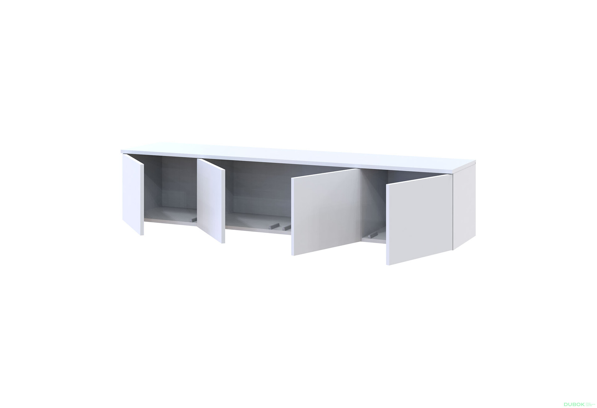 Fotografia 5 - TV stolík Levía biely 4dv 160x35x33