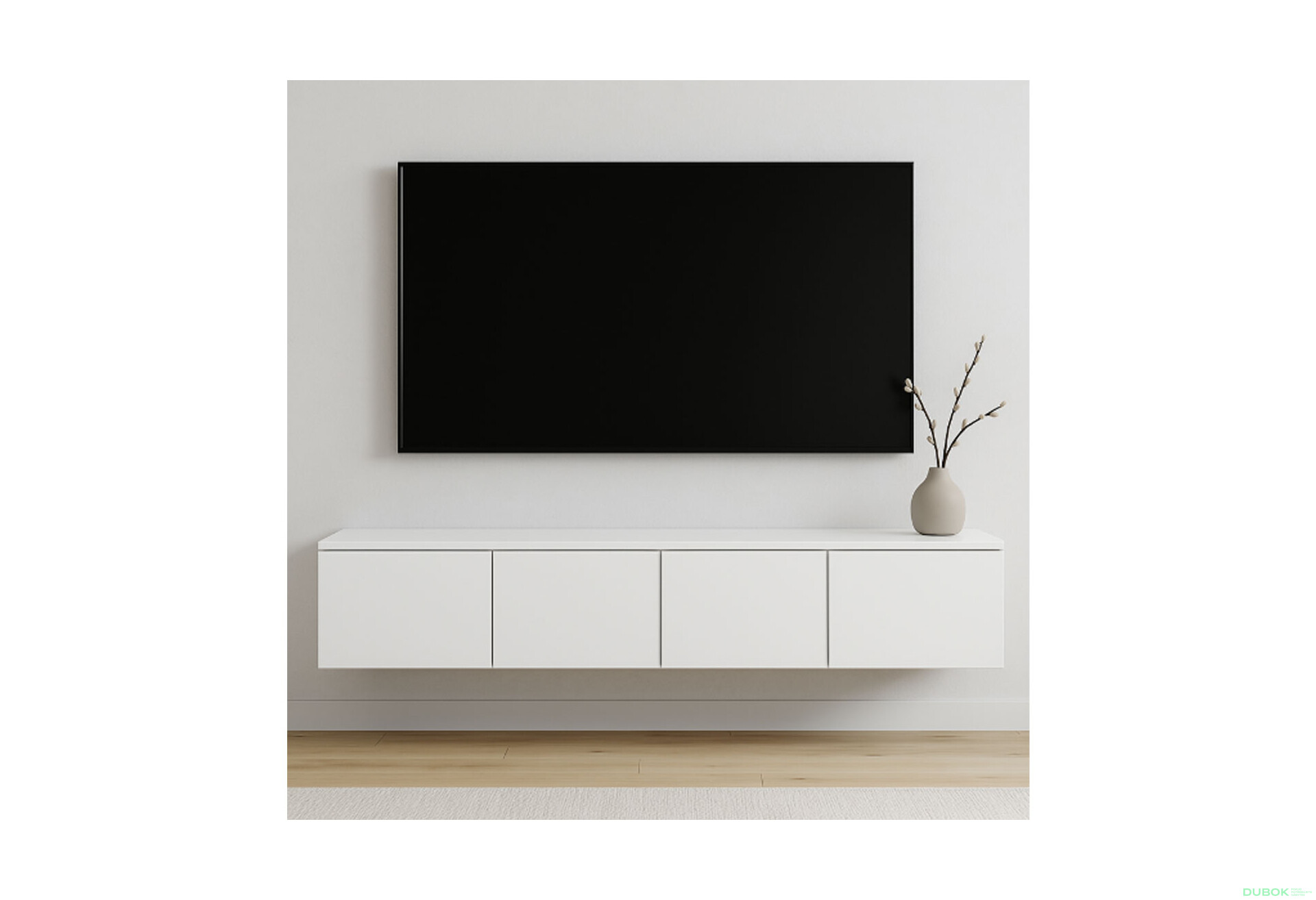 Fotografia 7 - TV stolík Levía biely 4dv 160x35x33