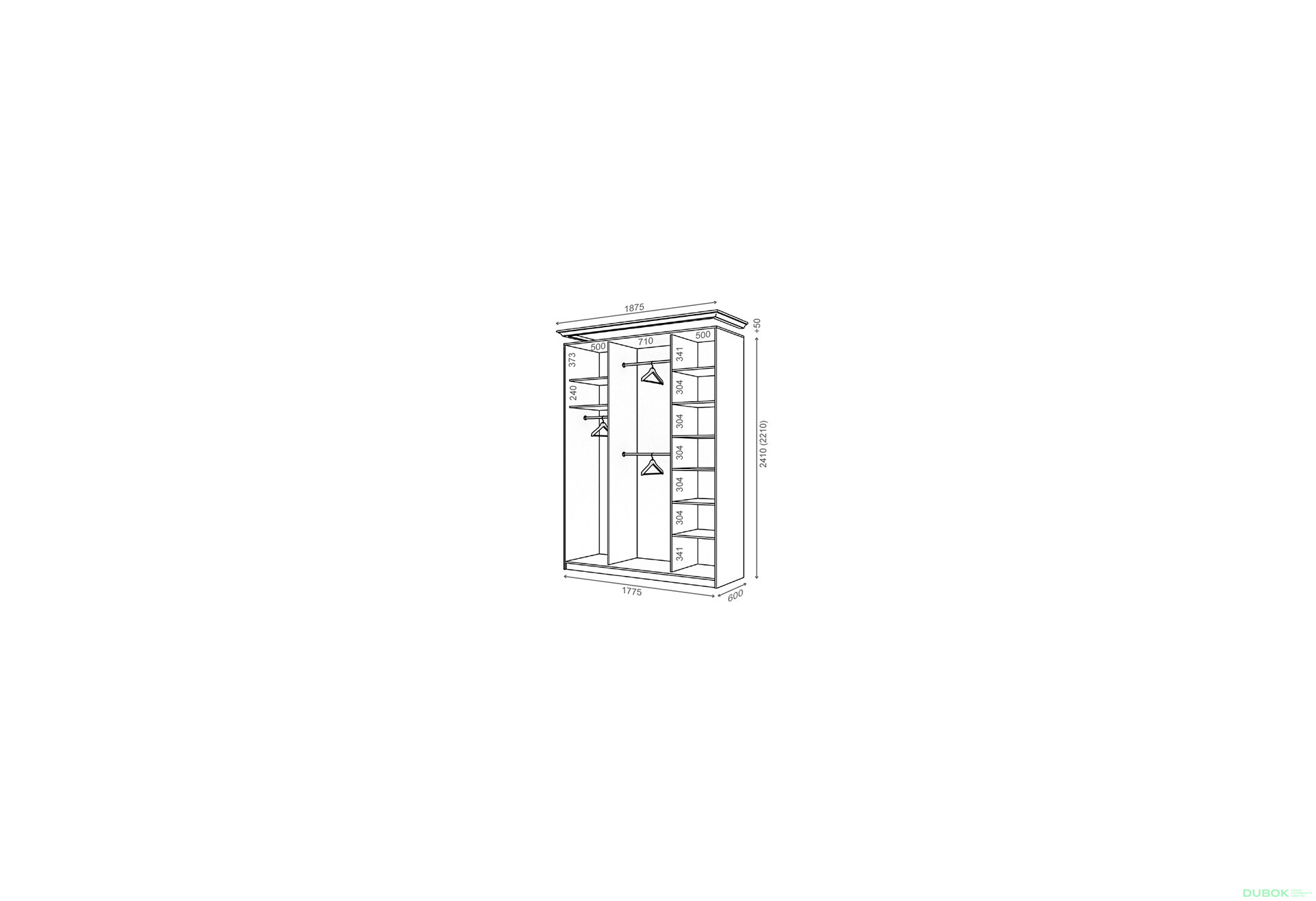 Fotografia 1 - Korpus 1800x600 W Rim-Veneziano 2D 1,8 m