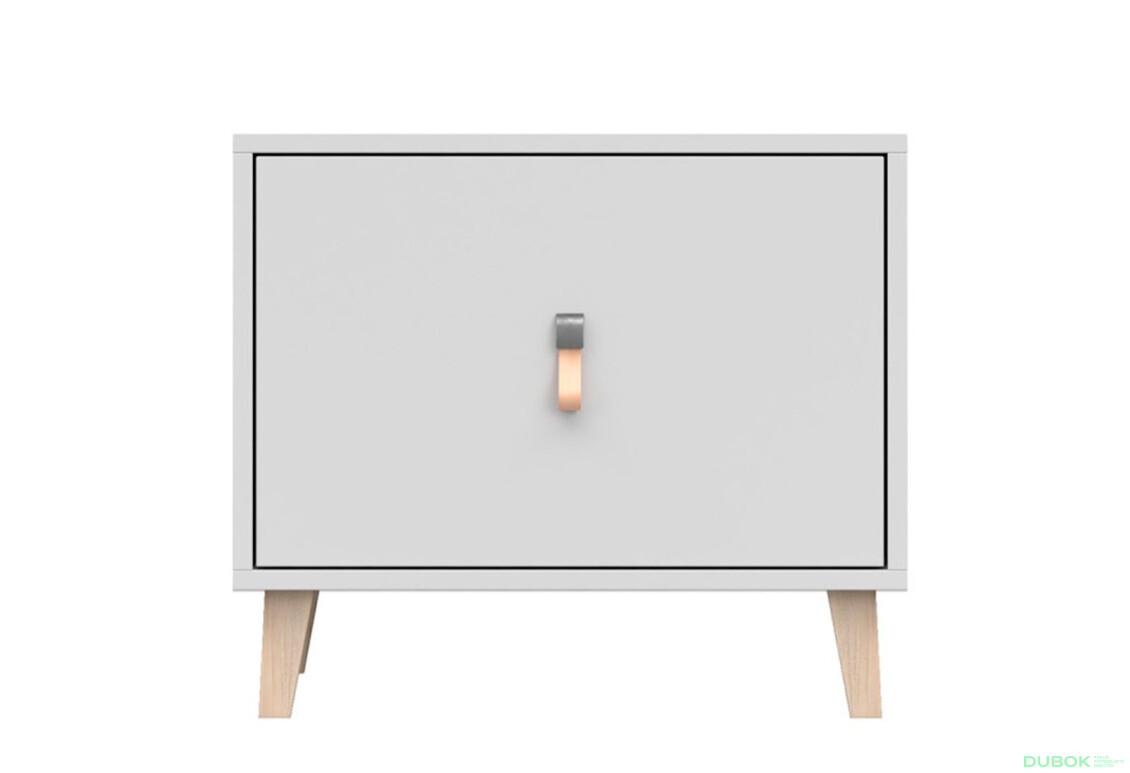 Fotografia 3 - Nočný stolík Figo biela Idczak meble