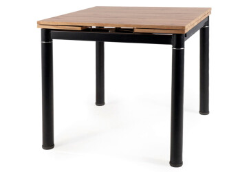 Stôl GD-082 80(131)x80 dub artisan / matná čierna kov