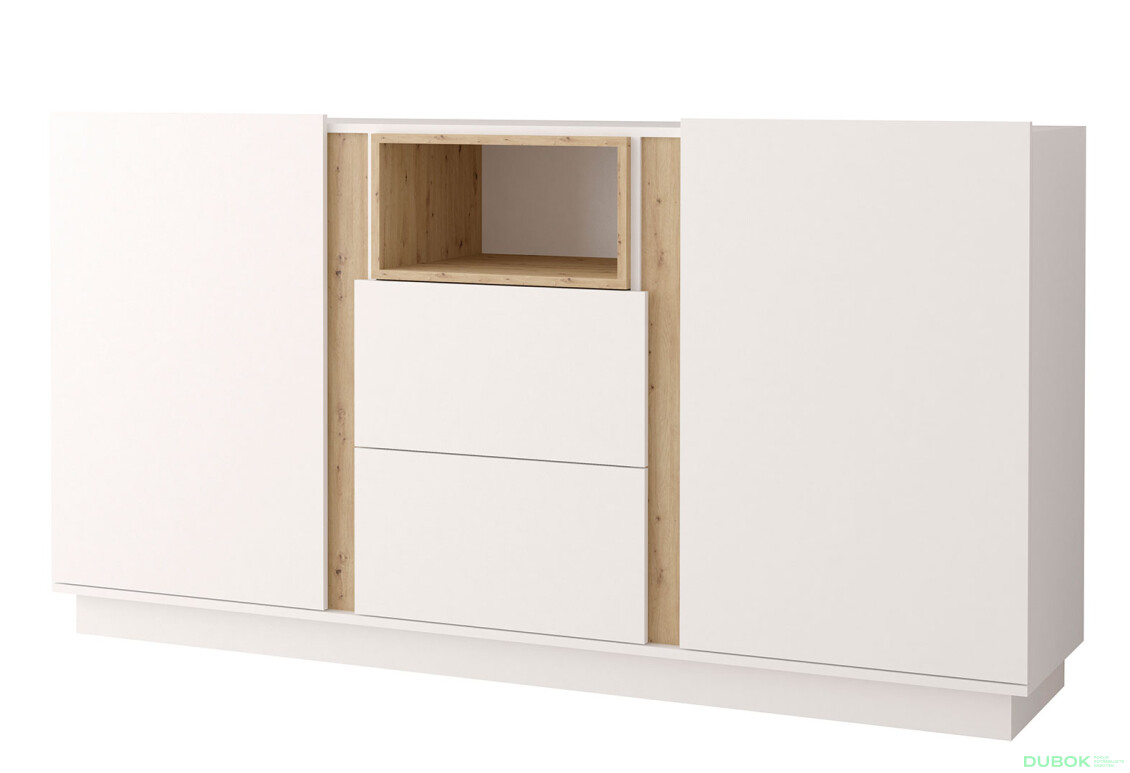 Komoda 180 Grey biela, artisan / biela Idczak meble